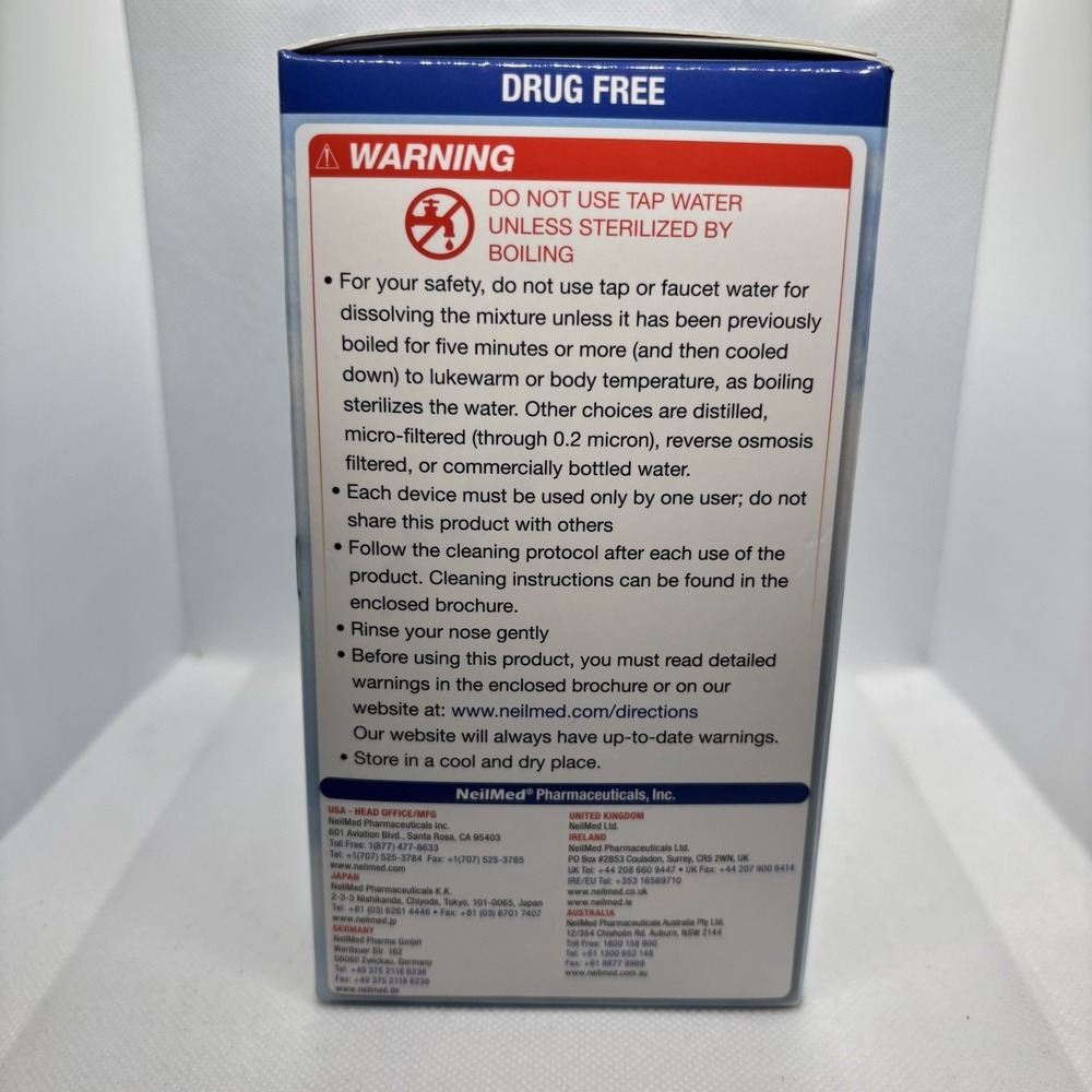 NeilMed Sinugator Cordless Pulsating Nasal Wash Kit 30 Packets New Sealed - Picture 3 of 6